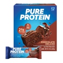 Barres de protéines pures, haute protéine, collations nutritives pour soutenir l'énergie, faible sucre, sans gluten, chocolat Deluxe, 1,76 oz., 12 Compte(paquet de 1) (emballage peut varier)