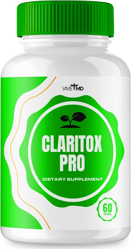 VIVE MD Claritox Pro pour les capsules Vertigo, Claritox Pro pour les critiques Vertigo, ClaritoxPro pour le supplément de soutien Vertigo, Pilules de formule alimentaire Nootropique de résistance maximale (60 capsules)
