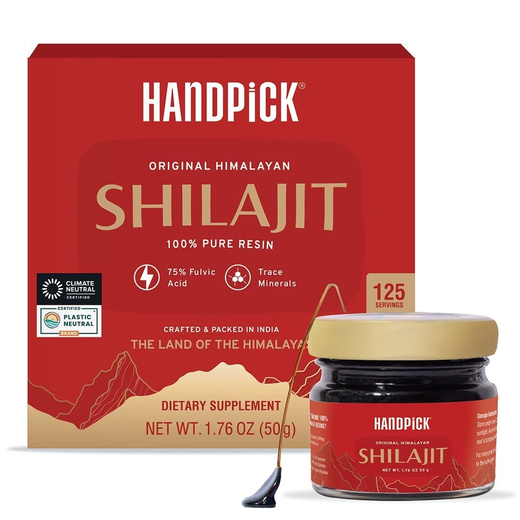 Résine pure Himalayan Shilajit emballée dans une poche à fermeture éclair refermable