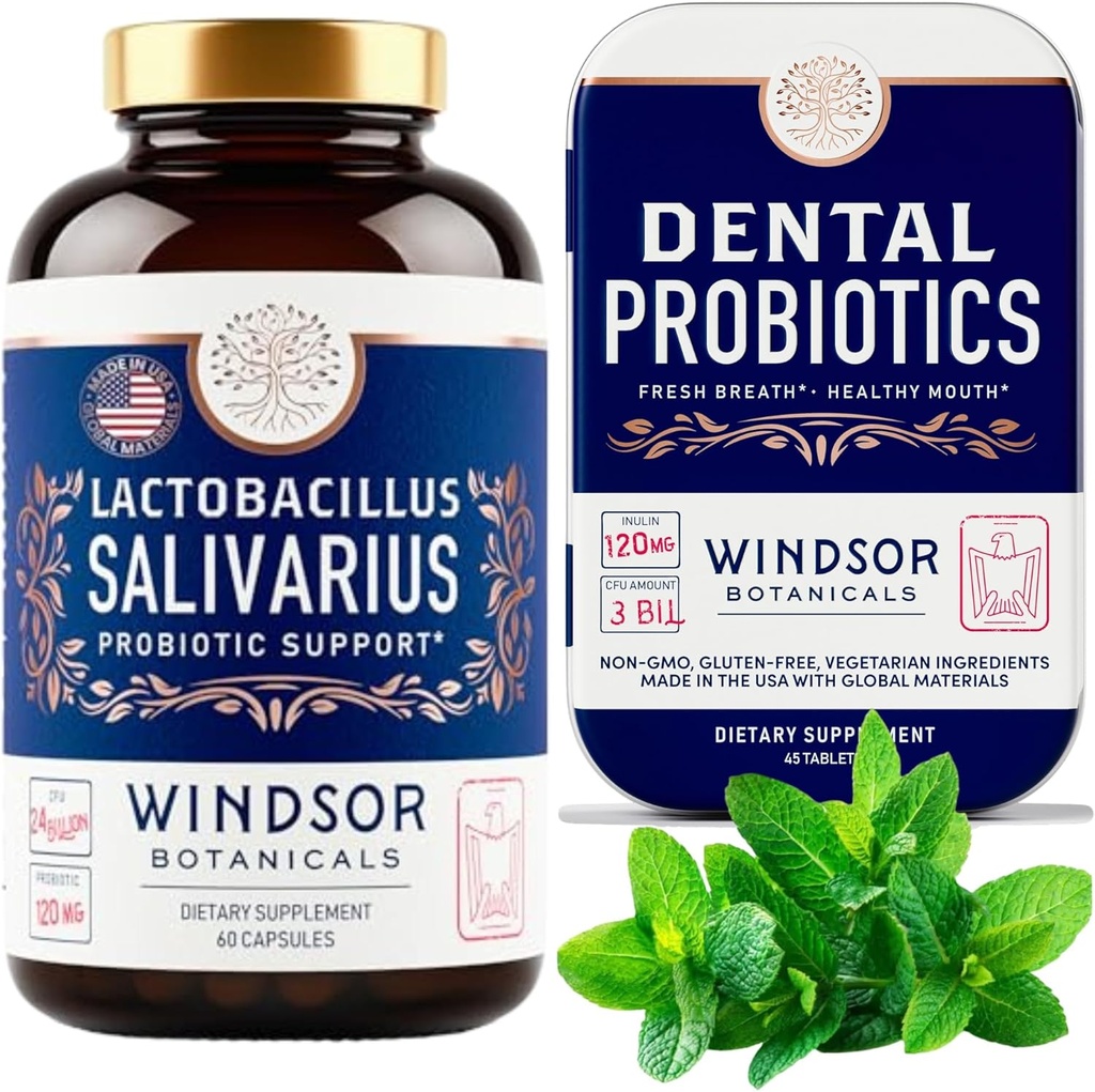 BOTANIQUES DE WINDSOR Lactobacillus Salivarius Probiotiques probiotiques et dentaires Santé buccodentaire