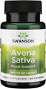 Swanson Full Spectrum Avena Sativa (Green Oat Grass) - Supplément à base de plantes favorisant la santé du système nerveux - Formule naturelle appuyant le bien-être général - (60 capsules, 400mg chacune)
