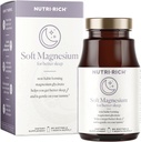 Nutri-Rich Magnésium Glycinat Chélalate, Magnésium 400mg,Vitamine pour mieux dormir, Huile MCT, haute puissance, Absorption facile, Muscle, Santé cardiaque, Relaxation, 90 Compte, Sans gluten, Pas de soja, Non OGM