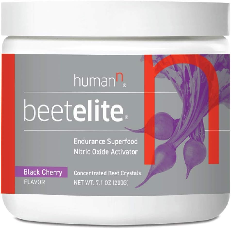 Poudre de préentraînement Humann BeetElite pour hommes et femmes - Poudre de racine de betterave à haute pureté pour l'énergie et l'endurance - Sans caféine, sans créatine, supplément d'oxyde nitrique végétalien - Cerise noire, 7,1 oz