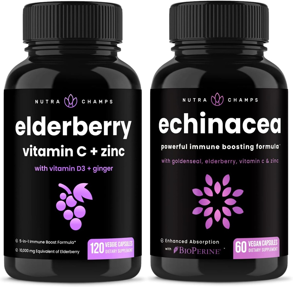 NutraChamps Elderberry et Echinacea Bundle