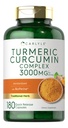 Carlyle Curcumin curcuma Supplément de 3000mg 180 Capsules avec poivre noir, curcuminoïdes et biopérine