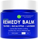 Truremedy Naturals Baume avec huile d'arbre à thé, 2 oz - Hydratant apaisant pour les zones difficiles - Pied nourrissant et baume corporel avec arbre à thé, lavande et Eucalyptus
