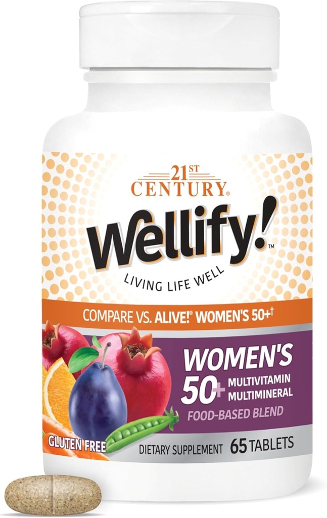 21e siècle Wellify 50+ multivitamines de femmes avec des minéraux, 65 comte (22460)