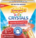 Emergen-C Kidz Crystals, supplément de soutien à l'immuno-émergen-C avec vitamine C, vitamine B, zinc et manganèse, fraise étincelante, stuffing - 56 Stick Packs