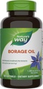 Nature's Way Huile de borage, pressée à froid et non raffinée, supplément GLA, 300 mg GLA et 440 mg acide linoléique par portion, 60 softgels (paquetage mai vary)