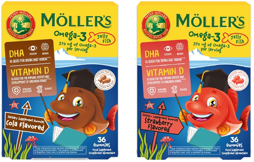 Capsules Omega 3 de MÖLLER pour les enfants.