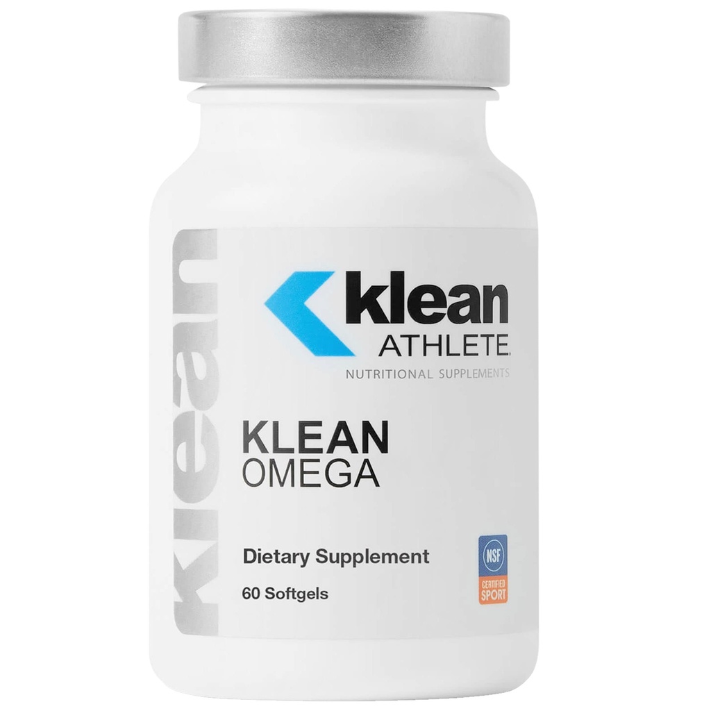 Klean Athlète Klean Omega (Huile de poisson pure en triglycéride) pour soutenir la santé cardiovasculaire, neurologique et conjointe.