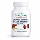 Nouvelle vie Limpieza Suprema Hígado Riñones y Vesicula, Foie sain, Racine de dandelion, Extrait de chardon de lait, 100 Capsules