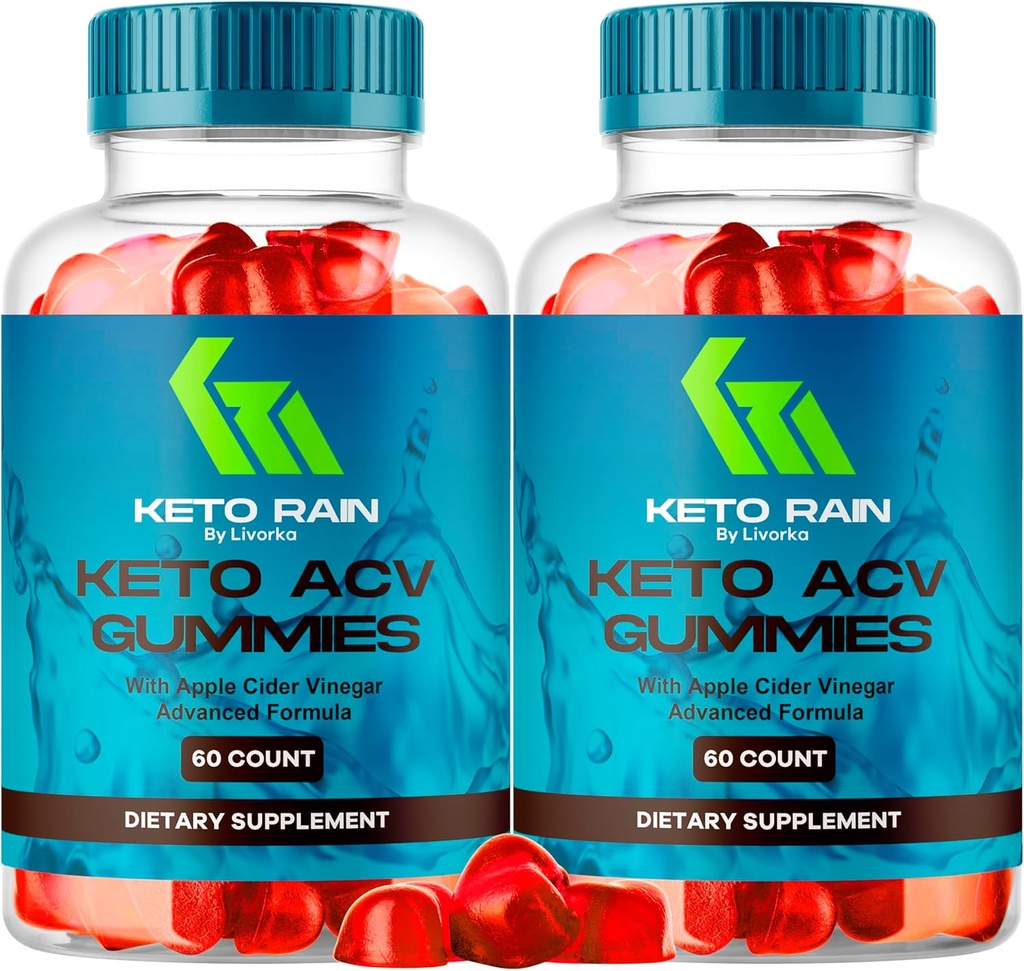 (2 Pack) Gummies de pluie de Keto - Gummys de pluie de Keto, Gummys de pluie de Keto, Gummys de pluie de 1050MG - Tous les Gummys de pomme de pluie de Keto naturel, Gummys de vinaigre de cidre de KetoRain, 120 Gummys pendant 2 mois