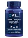 Extension de vie Super Omega-3 EPA/DHA Huile de poisson, sésame Lignans & extrait d'olive – Santé du coeur, Santé du cerveau, Inflammation Soutien de santé, Sans gluten, Facile à avaler, Non-OGM, 240 Softgels