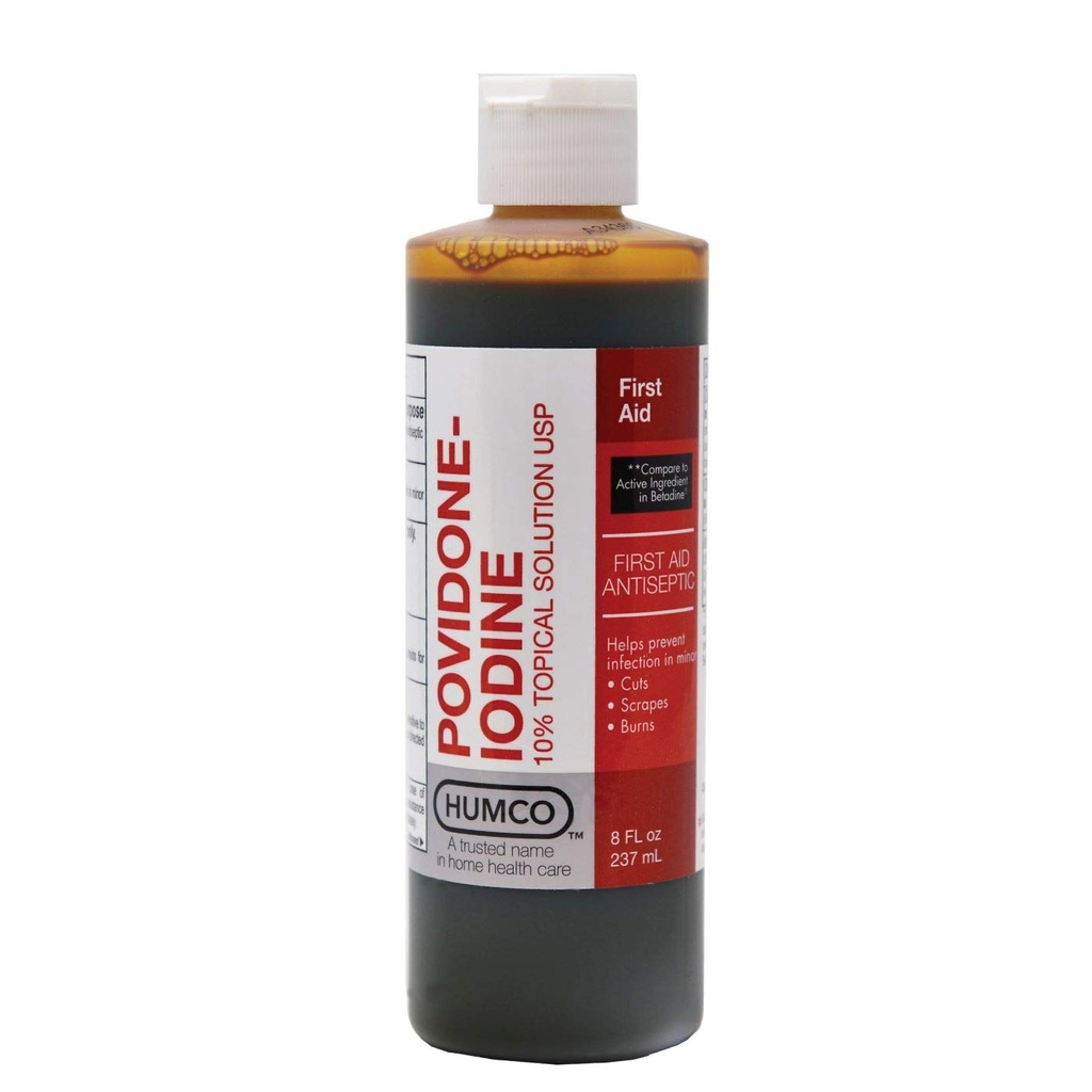 Humco 232516001 Povidone Iodine 10% Solution topique, 16 oz.