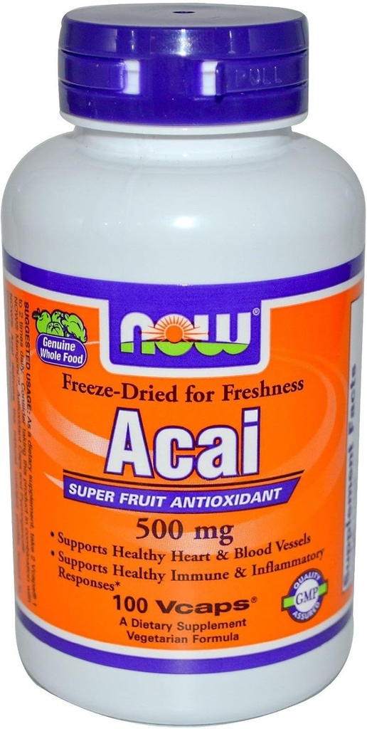 Acai (séché surgelé) 500 mg - 100 gélules par MAINTENANT