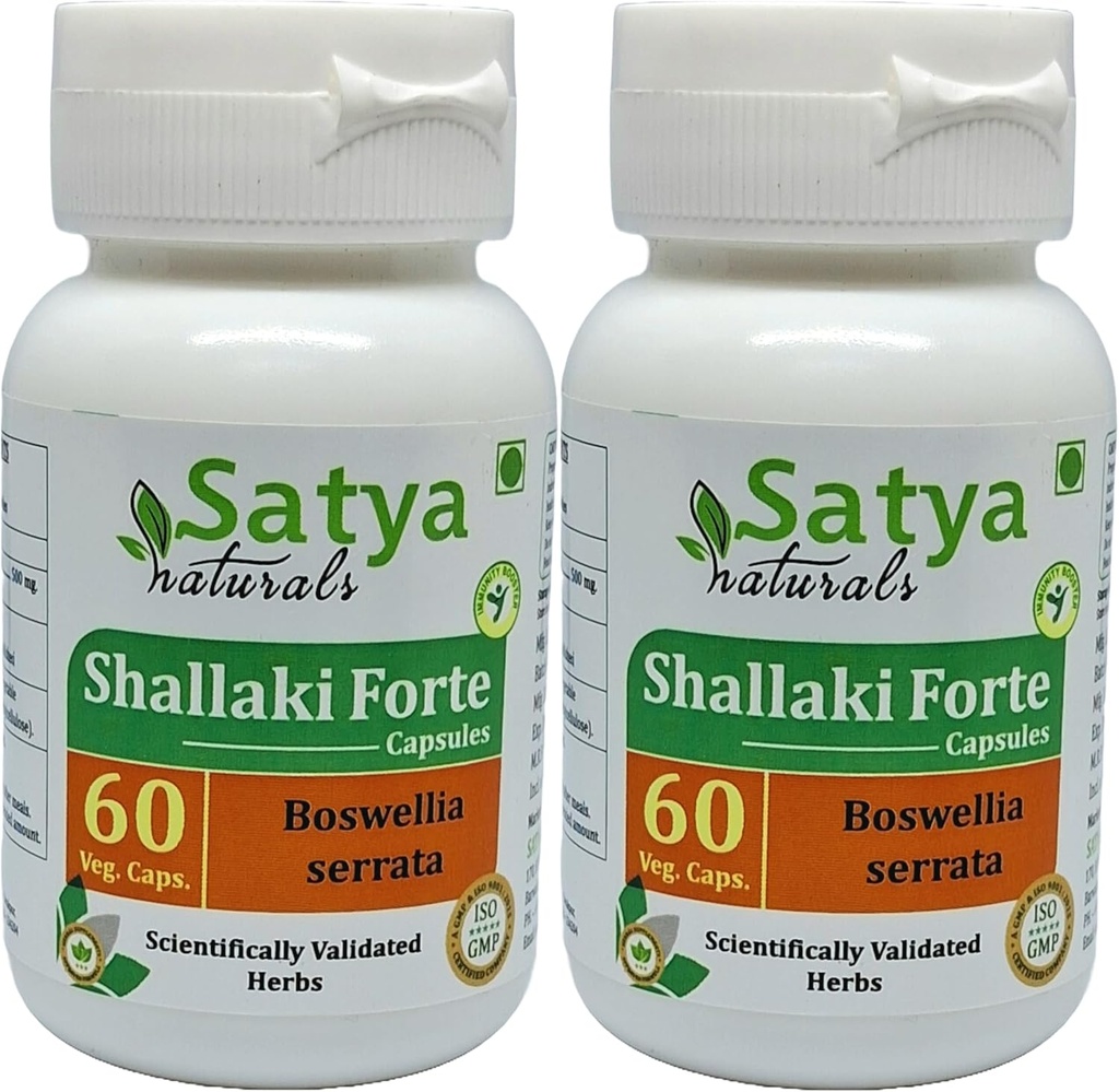 Gélules de Shallaki Forte 500 mg. 60 Gélules de Shallaki (Boswellia Serrata) Capsules d'extrait pour hommes et femmes.