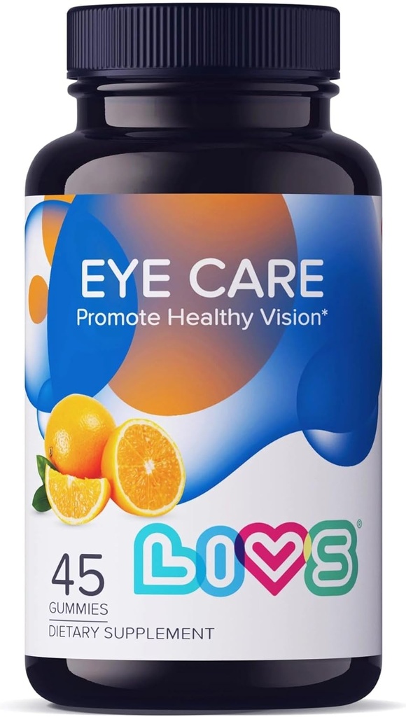 LIVS Eye Care, Lutein and Zeaxanthin, 45 Orange Gummies