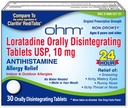 Ohm Loratadine 10 mg Allergie Médicament - Non somnolence Allergy Relief toute la journée, Antihistamine 24 heures, Comprimés désintégrant oralement, Relief efficace, pour les 6 ans et plus - 30 Nombre
