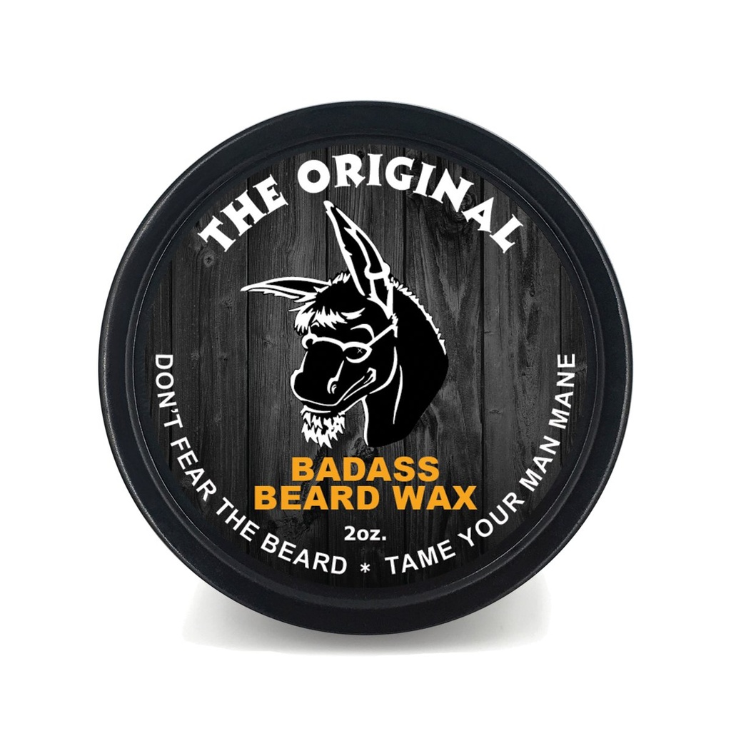 Badass soin de la barbe cire pour les hommes - l'original, 2 oz - adoucit les cheveux de la barbe, laisse votre barbe regarder et se sentir plus sensé
