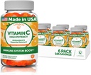 Lunakai Vitamine C Gommies pour adultes et enfants - VIT biologique C Vitamines à croquer véganes - 250 mg Adultes, enfants, mâcheurs - 6 paquets