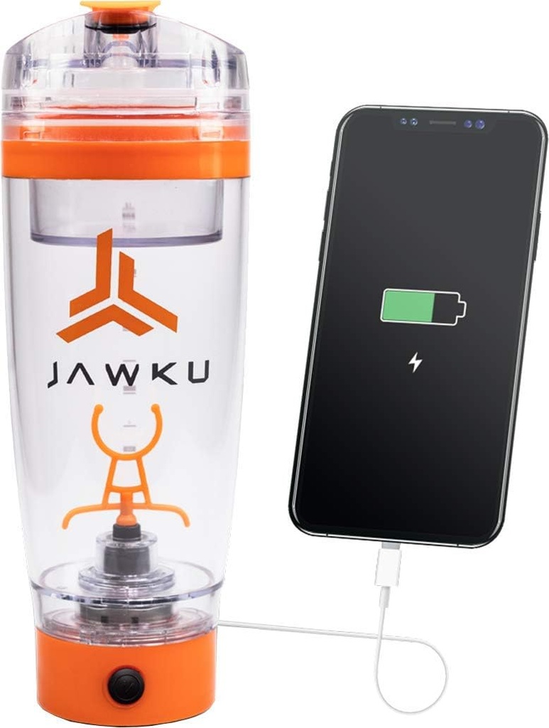 JAWKU POWER SHAKER BOTTLE MAINTENANT AVEC CONTENEUR DE STOCKAGE SRY // Un puissant mélangeur 11 000 RPM et chargeur intégré pour vos appareils / 600ml (20oz.) CONTENEUR DE STOCKAGE SRY *NOUVEAU*
