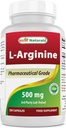 Best Naturals L-Arginine 500mg 250 Capsules - Pharmaceutical Grade L supplément d'arginine favorise la synthèse d'oxyde nitrique