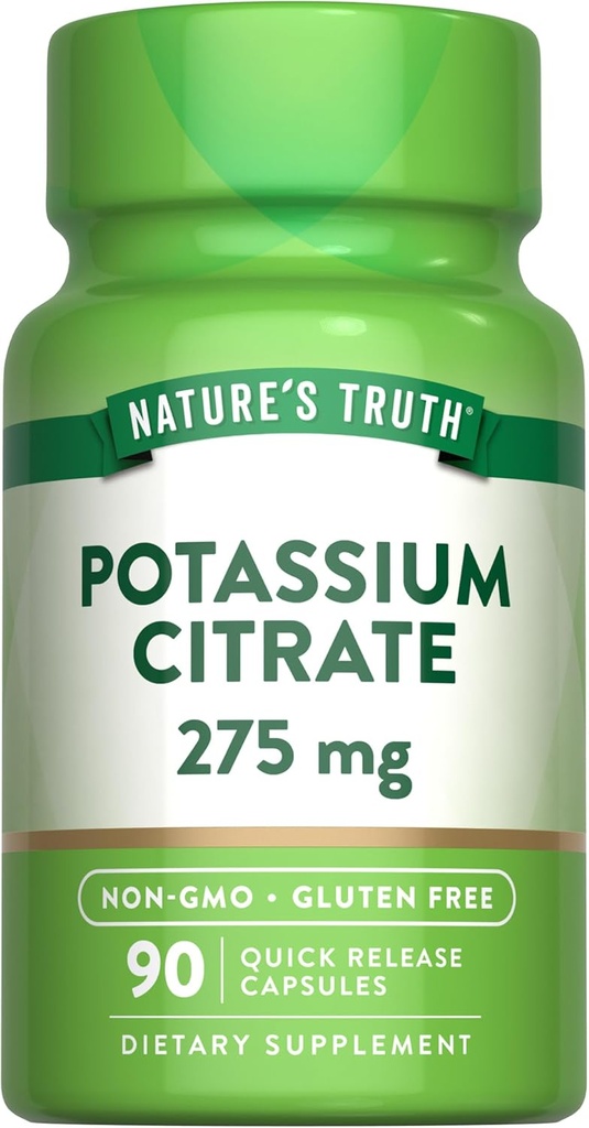 Nature's Truth Potassium Citrate Supplement: 275mg.90 Capsules.