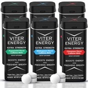 Vitre énergie Menthes caféinées extra-résistance 80mg caféine, B vitamines, sans sucre. (Variété, 20pcs, 6 Pack)