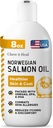 Salmon Oil for Dogs - Premium Fish Oil for Skin and Coat Health - Omega 3 Supplement - Supports Itchy Skin - 8 oz Liquid - Norwegian Dog Salmon Oil - Essential Dog Supplement