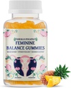 Gummies d'équilibre féminin, Gummies d'équilibre premium - Ananas hawaïen, soutien de la santé et du bien-être des femmes, pH équilibré, améliorer l'immuno, végétalien, sans gluten