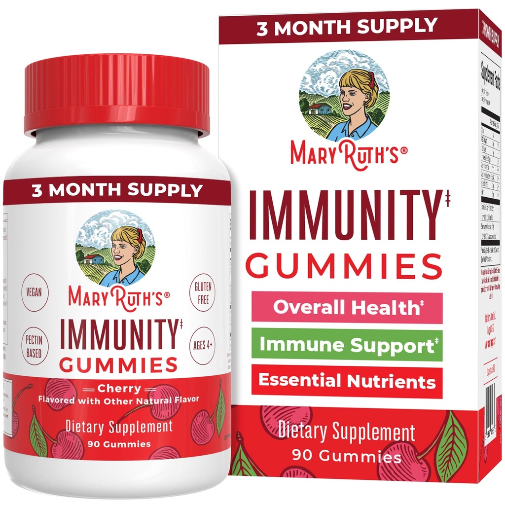 Mary Ruth's 5-1 Immunity Gummies with Elderberry for Kids & Adults.