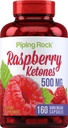 Piping Rock Cétones de framboise 500mg. 160 Capsules.