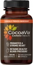 Supplément santé CocoaVia Cardio, 30 Jours, 500mg Cocoa Flavanols, Soutien santé cardiaque, Boost Oxyde nitrique, Circulation sanguine, Énergie, Vegan, Chocolat noir, 60 Capsules