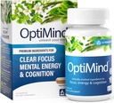 Supplément Cerveau de Bacopa Monnieri optimisé pour la mémoire et le focus, Nootropics avec Phosphatidylsérine, Huperzine A, Non-OGM, Ingrédients cliniques, 32 Capsules