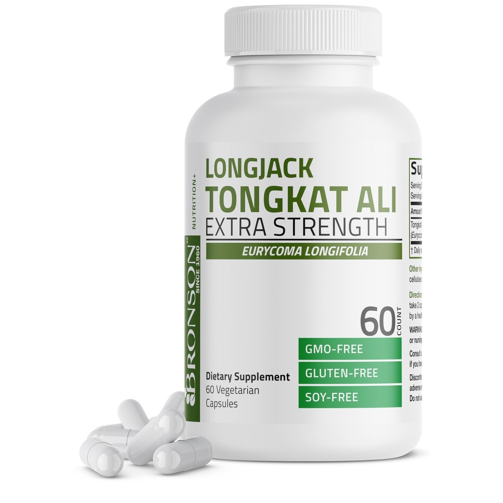 Bronson Longjack Tongkat Ali Extra Strength, 60 capsules végétariennes