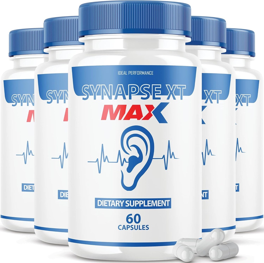 IDEAL PERFORMANCE (5 Pack) Synapse XT Max Acouphène Supplément Pro Premium Pills de Relief (300 Capsules)