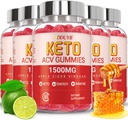 (5 Pack) Gommies Keto ACV Extreme de 1500MG, Gommies, vinaigre de cidre de pomme formulé avec la poudre de jus de betterave de grenade et B12, végétalien et non OGM, 300 Gommys