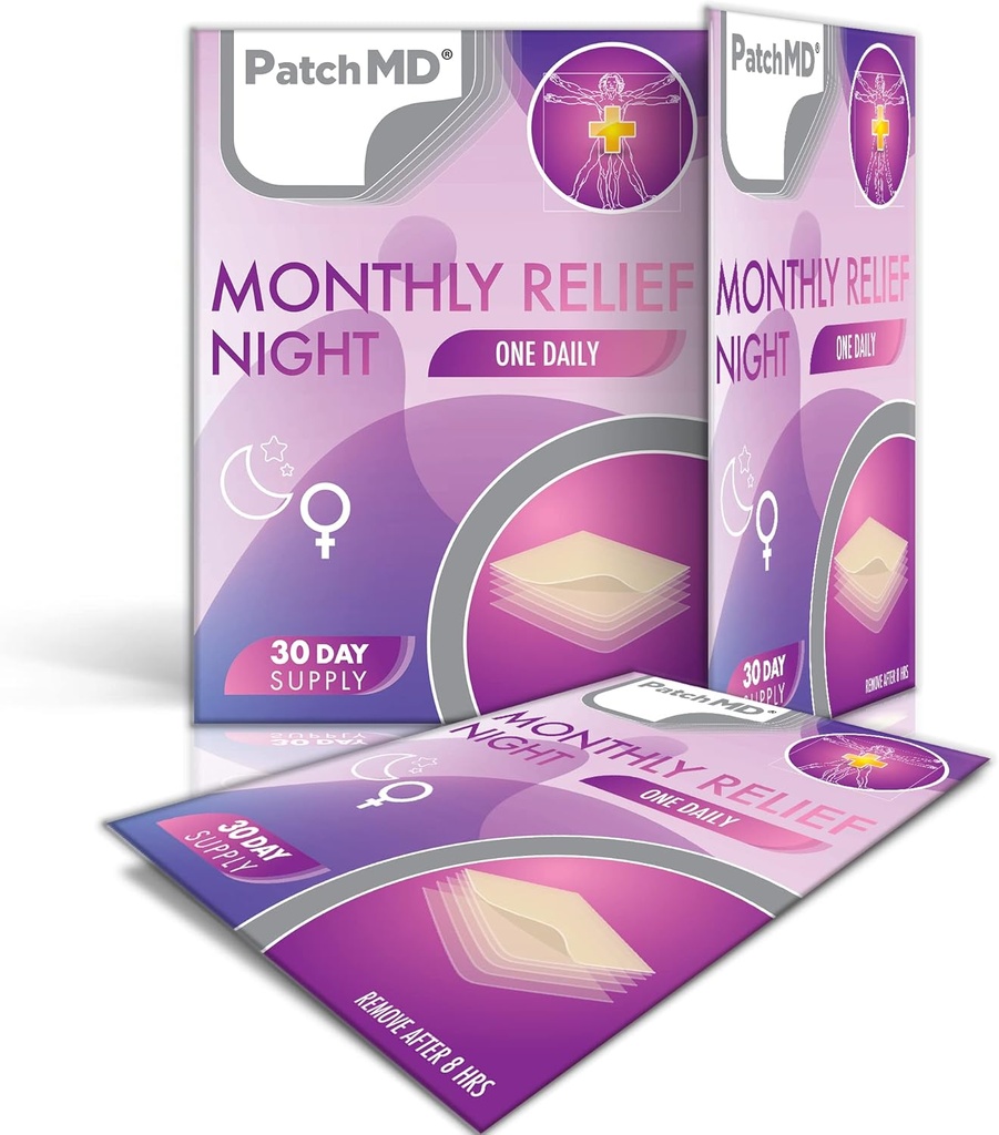PatchMD - PMS Night Topical Patch - 30 jours d'approvisionnement