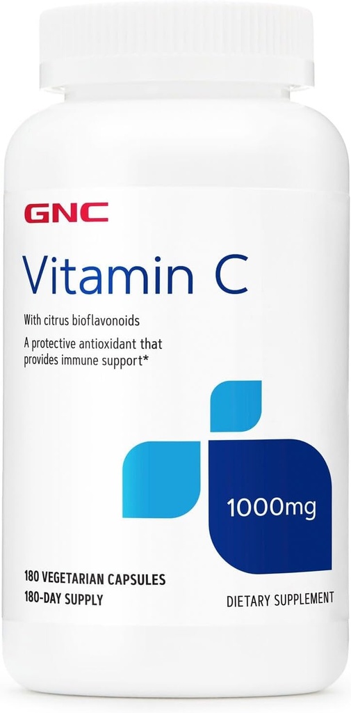 GNC supplément de vitamine C 1000mg, fournit un soutien immunitaire, 180 portions