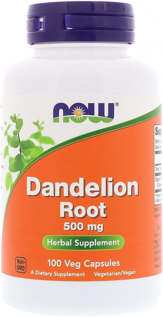 Dandelion Root 500mg, 100 Capsules (paquet de 3)