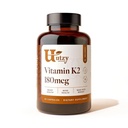 Utzy Naturals Vitamine K2. 180 mcg de MenaQ7® Forme de K2.