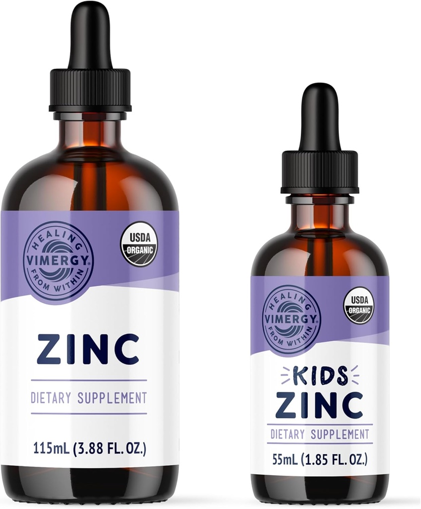 Zinc Vimergy (115mL) et Zinc pour enfants (55mL) - Ensemble