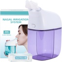 Nasal Irrigation System with 30 Saline Packets, Sinus Rinse Machine, Nose Sinus Cleaner Machine with Water Tank & Waste Collection Tank - Violet
