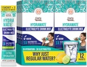 GuruNanda Hydramate Mélange de boissons de soutien à l'hydratation - Paquets de poudre d'électrolyte pour déshydratation, exercice et énergie - Pas d'édulcorants ajoutés, non-OGM, Lime Lime naturel - 12 Comte (0,56 oz chacun)