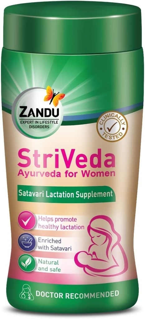 BHM StriVeda Satavari Supplément d'allaitement pour augmenter l'approvisionnement en lait maternel, 210 g, médecin recommandé, naturel et sûr