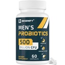 Probiotiques pour hommes, 500 milliards d'UFC et 12 souches, Probiotique pour hommes avec curcuma, canneberge, Goji - Probiotiques pour la santé digestive, Immune, Estomac, Bloating & Gut Health pour hommes, 60 capsules de biotique Pro