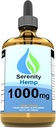 Huile de chanvre de sérénité - 4 fl oz 1 000 mg (Orange) - Peut aider à l'inflammation, la douleur, l'humeur et plus - Riche en vitamine E, vitamine B, oméga 3,6,9