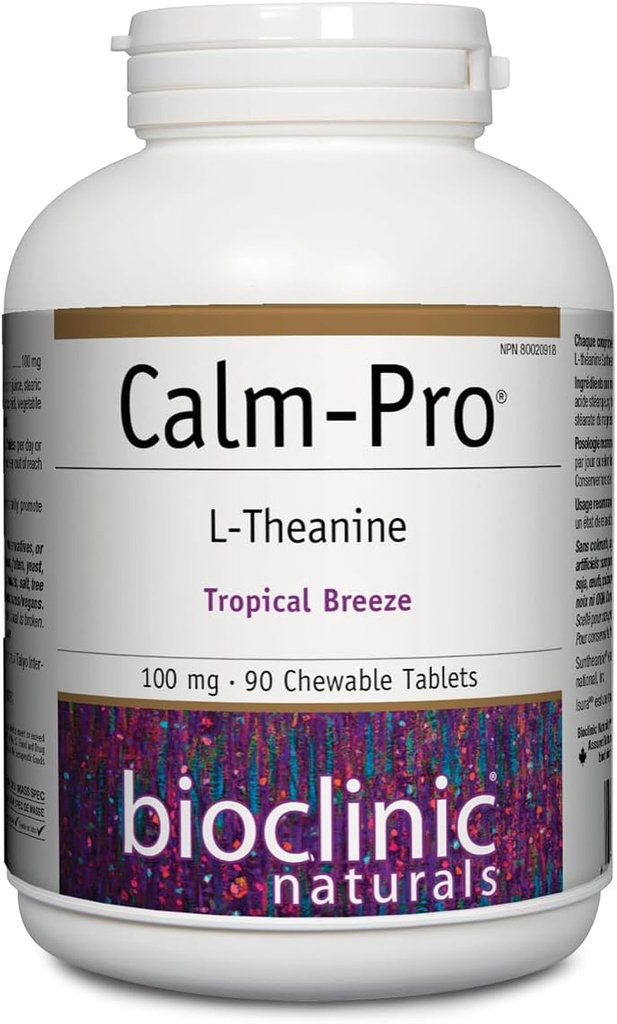 Comprimés biocliniques calm Pro Chewables, 90 comtes