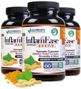 Pack de 3 - InflamEase Naturelle Avancée avec Turmère, Curcumine, Enzymes et Boswellia - Végétarien (Emballage May Vary)